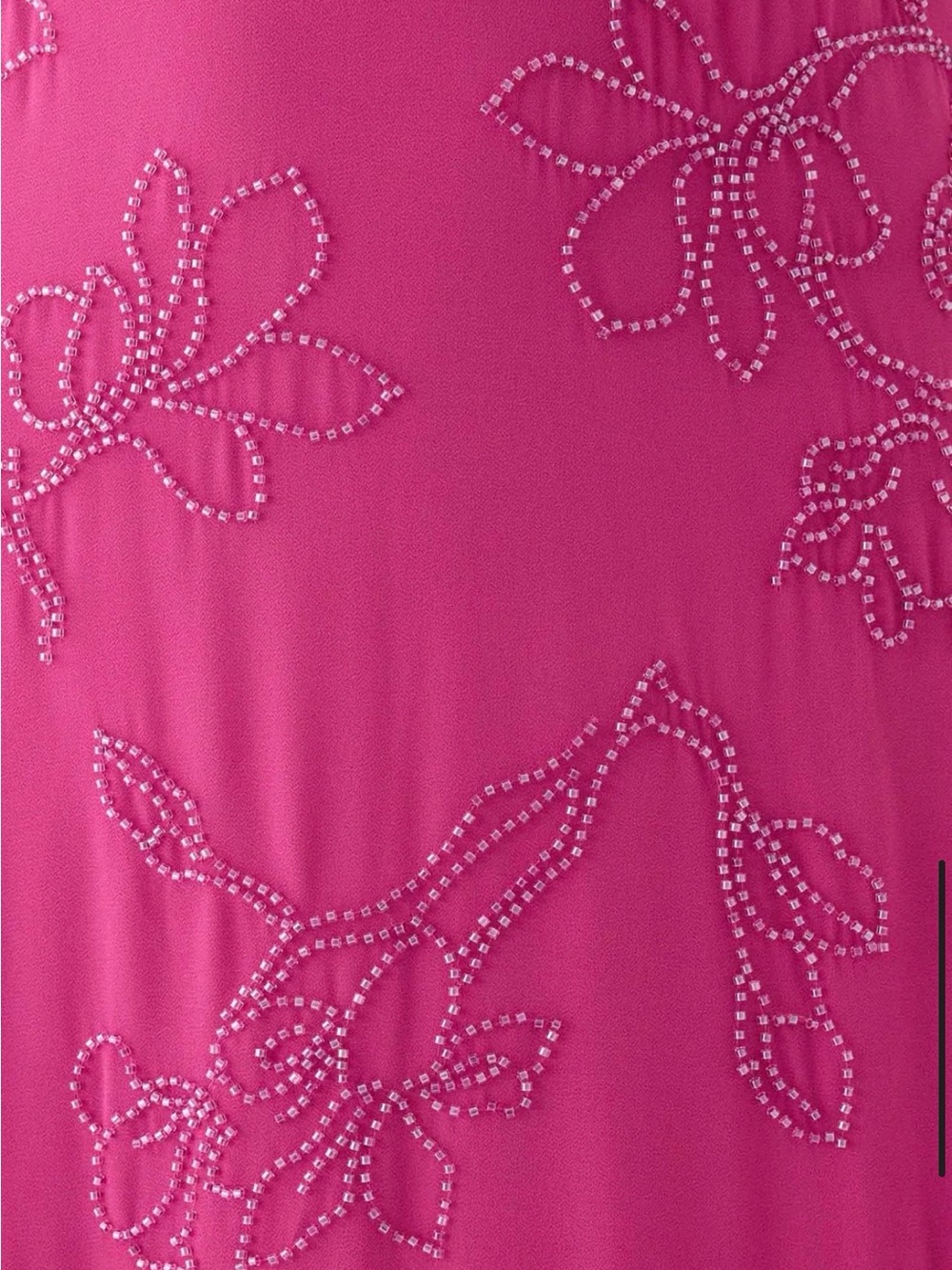 Peppermayo Fuchsia Halter Maxi Dress with Beaded Floral Detail - Picture 6 of 11